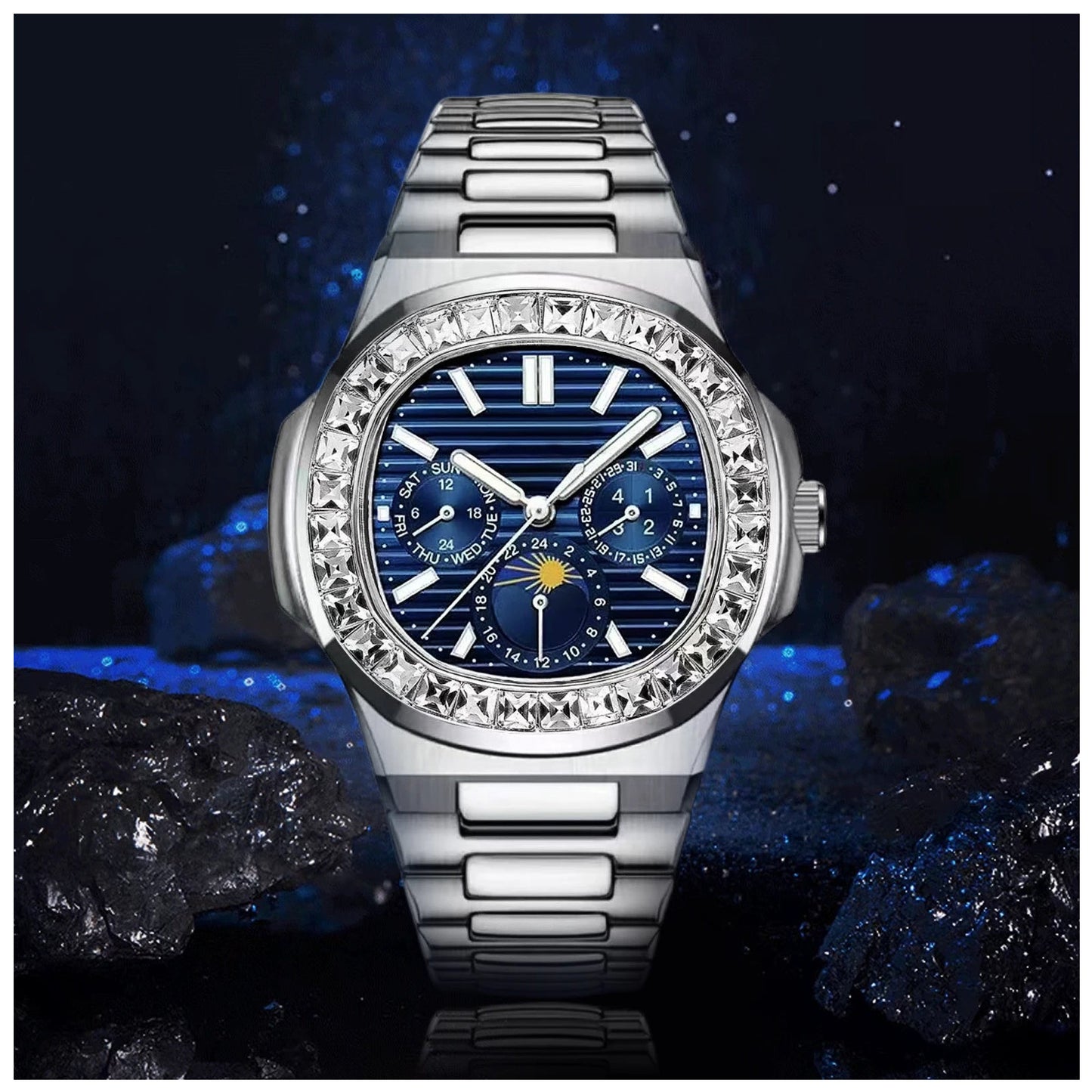 EDELSTAHL AUTOMATIK 40MM "OLD MONEY" UHR - ICERAIN JEWELRY