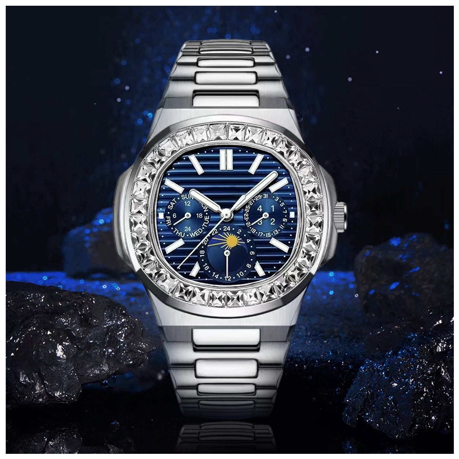 EDELSTAHL AUTOMATIK 40MM "OLD MONEY" UHR - ICERAIN JEWELRY