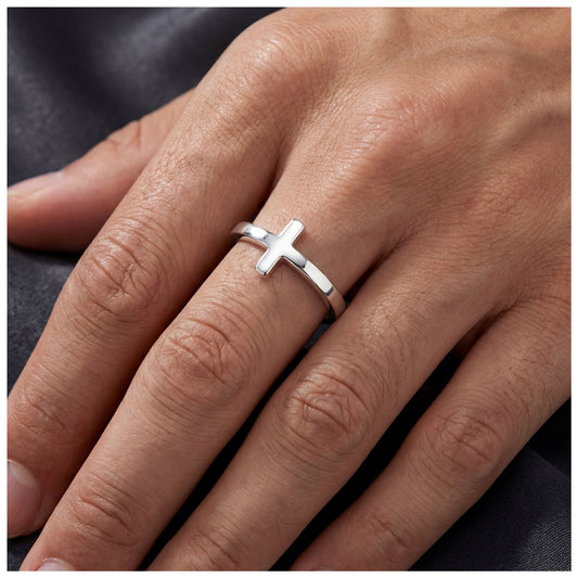 925S SILVER "CROSS" RING - ICERAIN JEWELRY