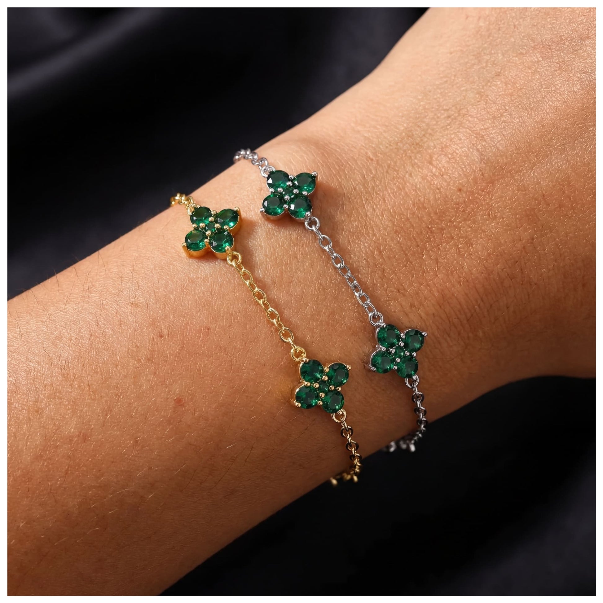ICED OUT "GREEN CLOVER" ARMBAND - ICERAIN JEWELRY