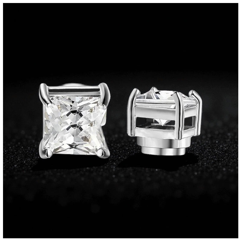 ICED OUT "SILVERSTAR" MAGNET OHRRINGE - ICERAIN JEWELRY