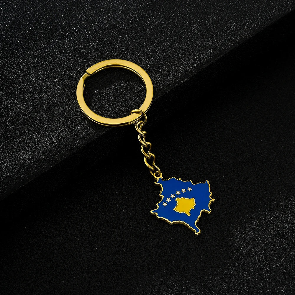 EDELSTAHL "KOSOVA" SCHLÜSSELANHÄNGER - ICERAIN JEWELRY