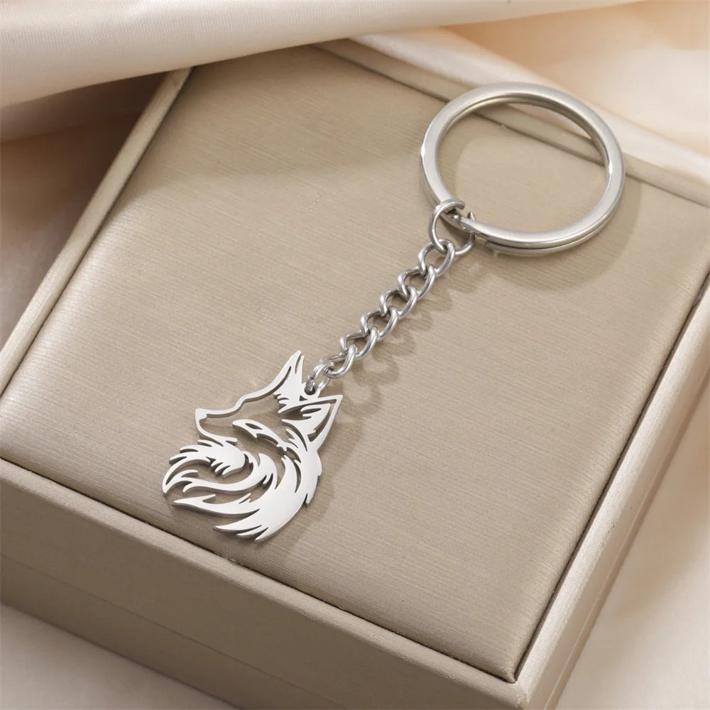 EDELSTAHL "FOX" SCHLÜSSELANHÄNGER - ICERAIN JEWELRY