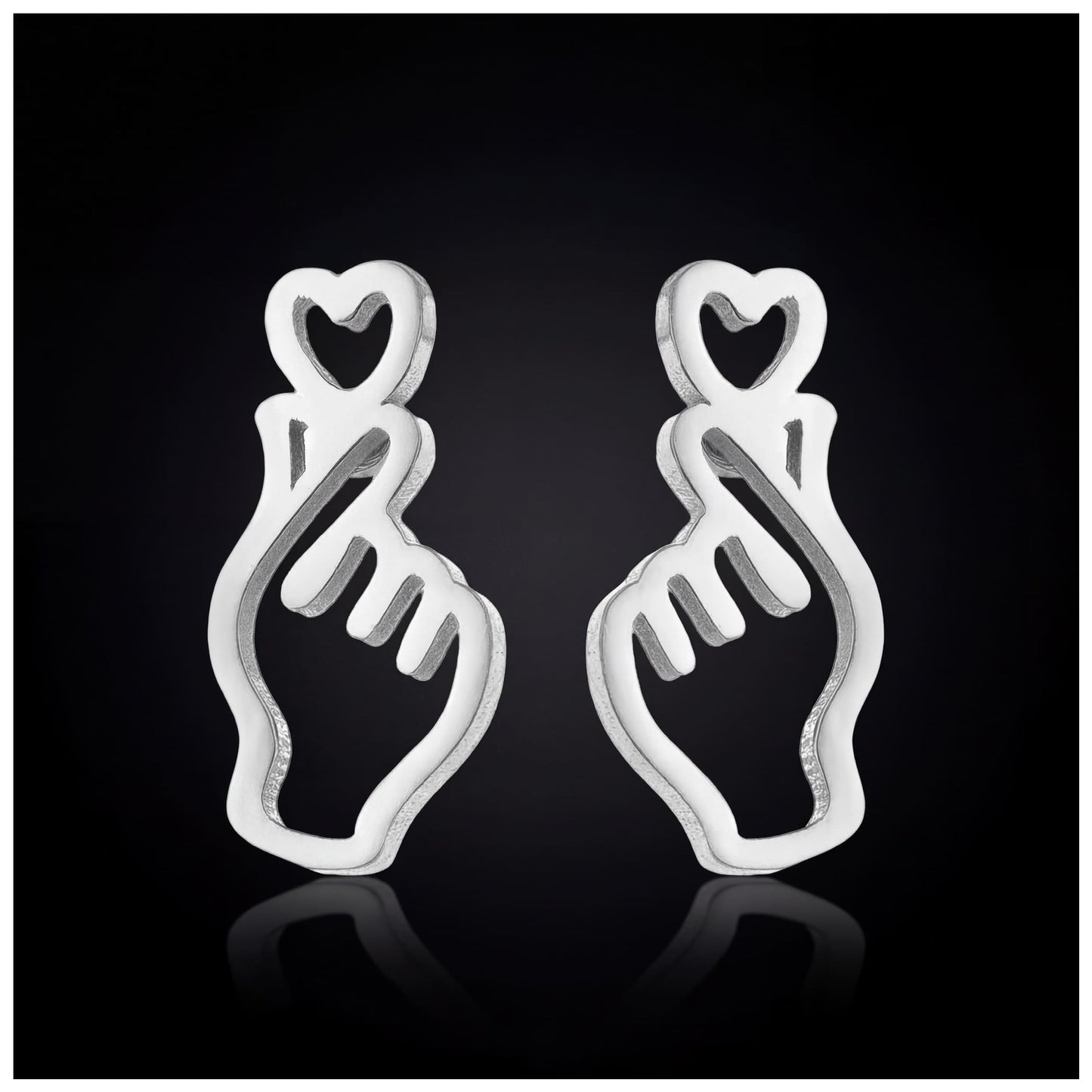 EDELSTAHL "HANDLOVE" OHRRINGE - ICERAIN JEWELRY