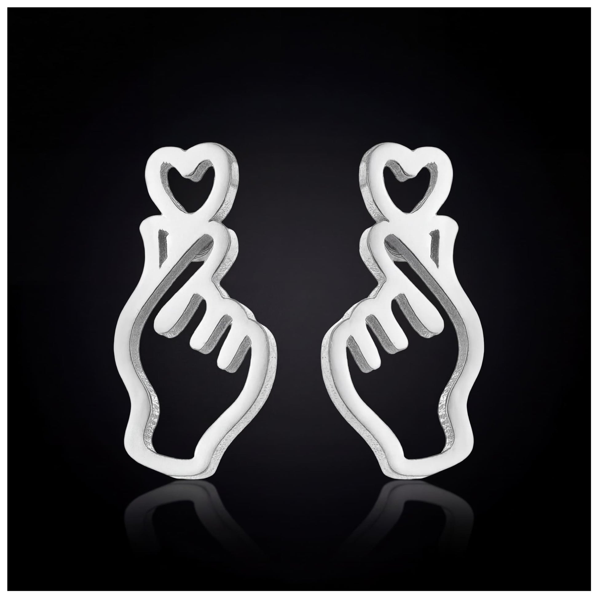 EDELSTAHL "HANDLOVE" OHRRINGE - ICERAIN JEWELRY
