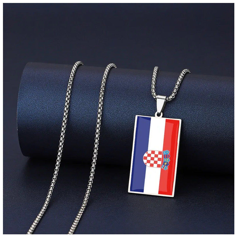 EDELSTAHL "CROATIA FLAG" LÄNDERKETTE - ICERAIN JEWELRY