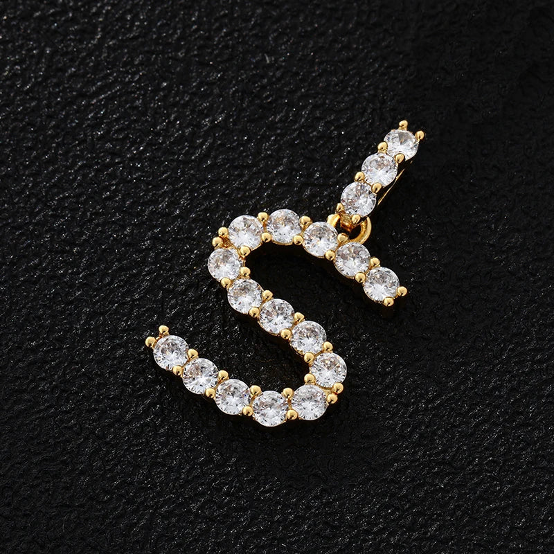 PERSONALISIERTER ICED OUT ANFANGSBUCHSTABE "SI" CHARM - ICERAIN JEWELRY