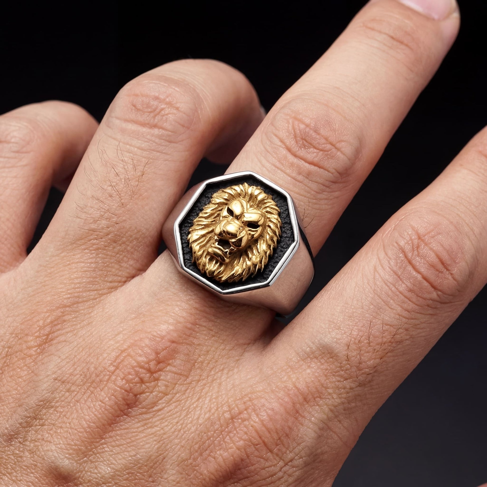 EDELSTAHL "LION V2" RING - ICERAIN JEWELRY