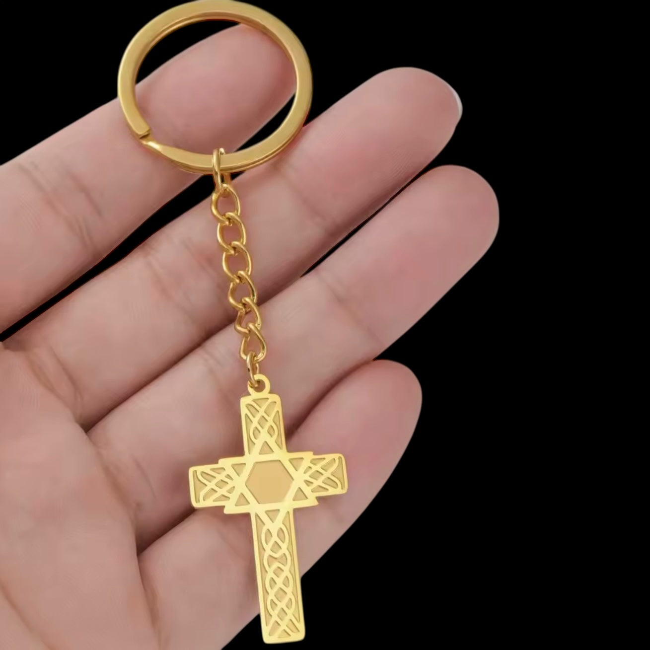 EDELSTAHL "CROSS" SCHLÜSSELANHÄNGER
