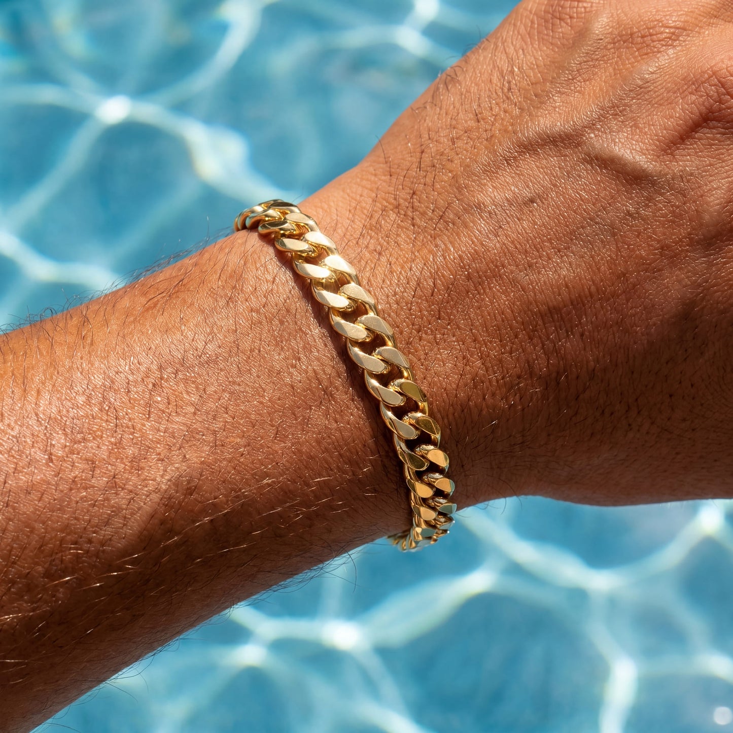 925S SILVER 18K GOLD "CUBAN" ARMBAND [PREMIUM VERSION] - ICERAIN JEWELRY
