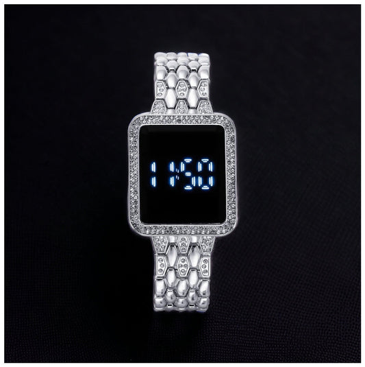 SALE | EDELSTAHL LED "SILVER LOVALISIMA" UHR - ICERAIN JEWELRY