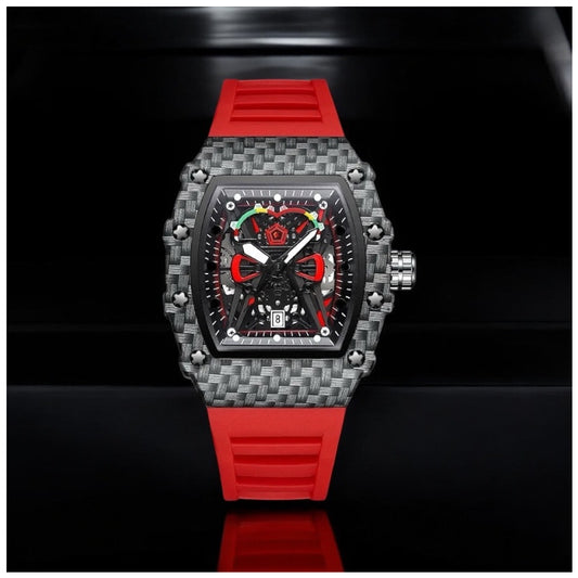 EDELSTAHL "CARBONIRA" UHR - ICERAIN JEWELRY
