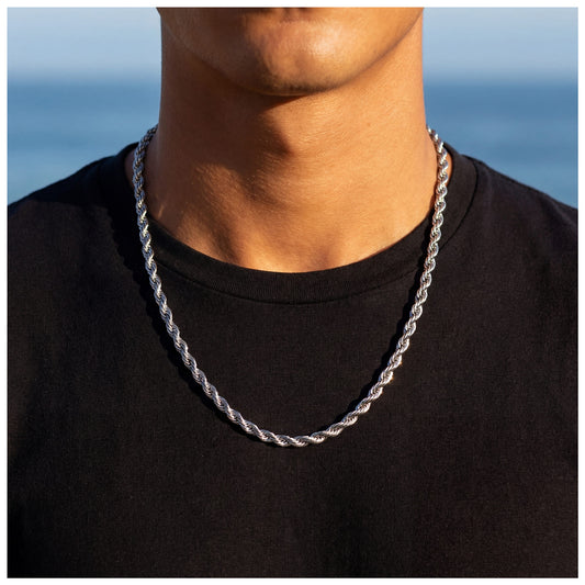 SALE | EDELSTAHL 2MM 45CM "SILVER ROPE" KETTE - ICERAIN JEWELRY