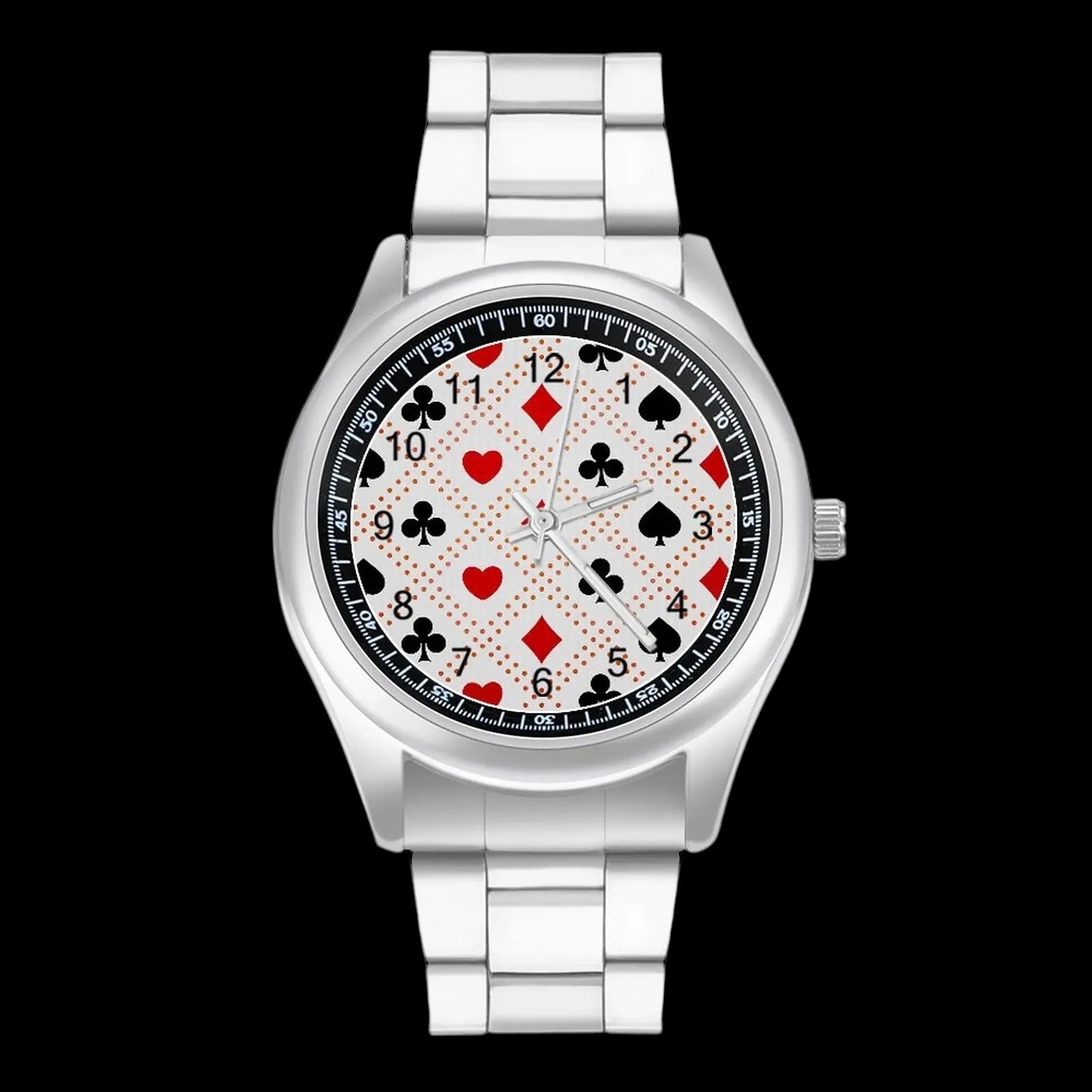 Luxus Designer Edelstahl "Poker" Uhr - ICERAIN JEWELRY