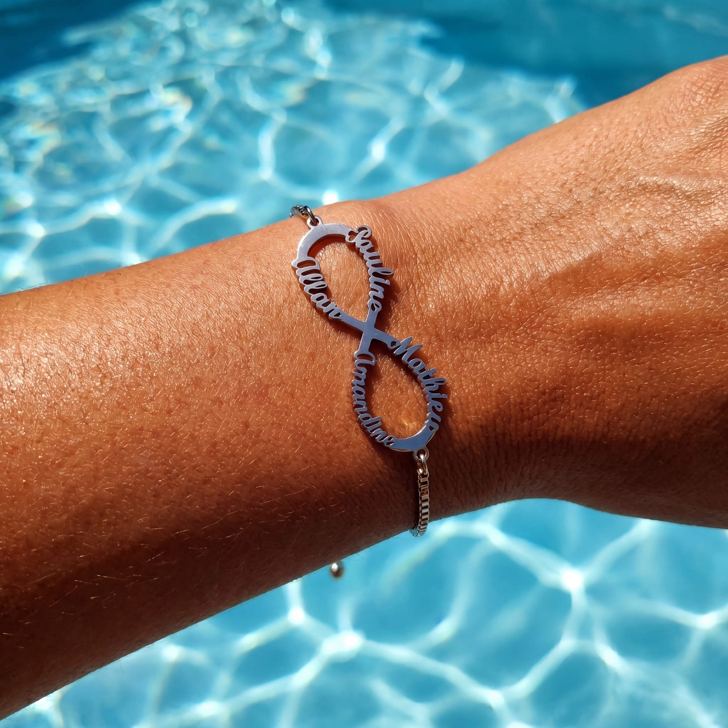 PERSONALISIERTES EDELSTAHL "INFINITY" ARMBAND - ICERAIN JEWELRY