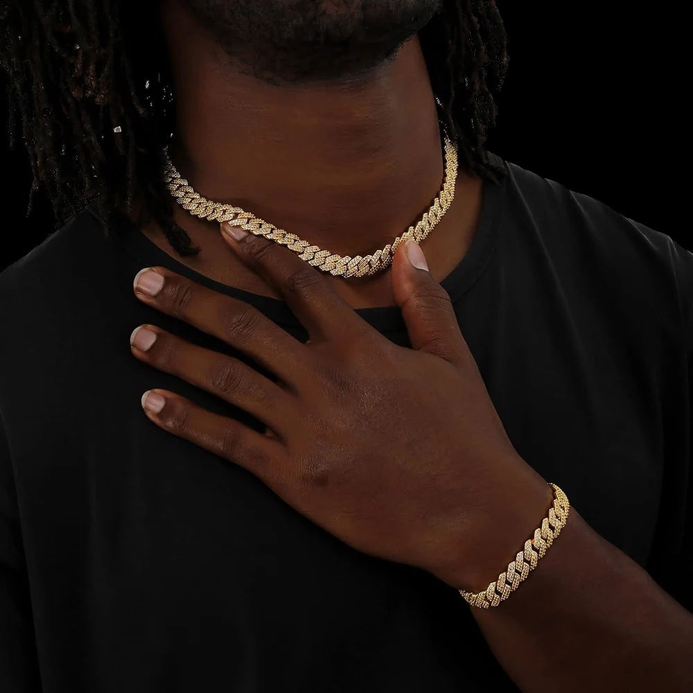 ICED OUT 10-14MM "GOLD PRONG CUBAN" ARMBAND [HEAVY VERSION]