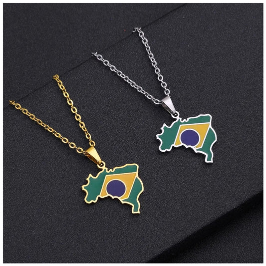 EDELSTAHL "BRAZIL" LÄNDERKETTE - ICERAIN JEWELRY