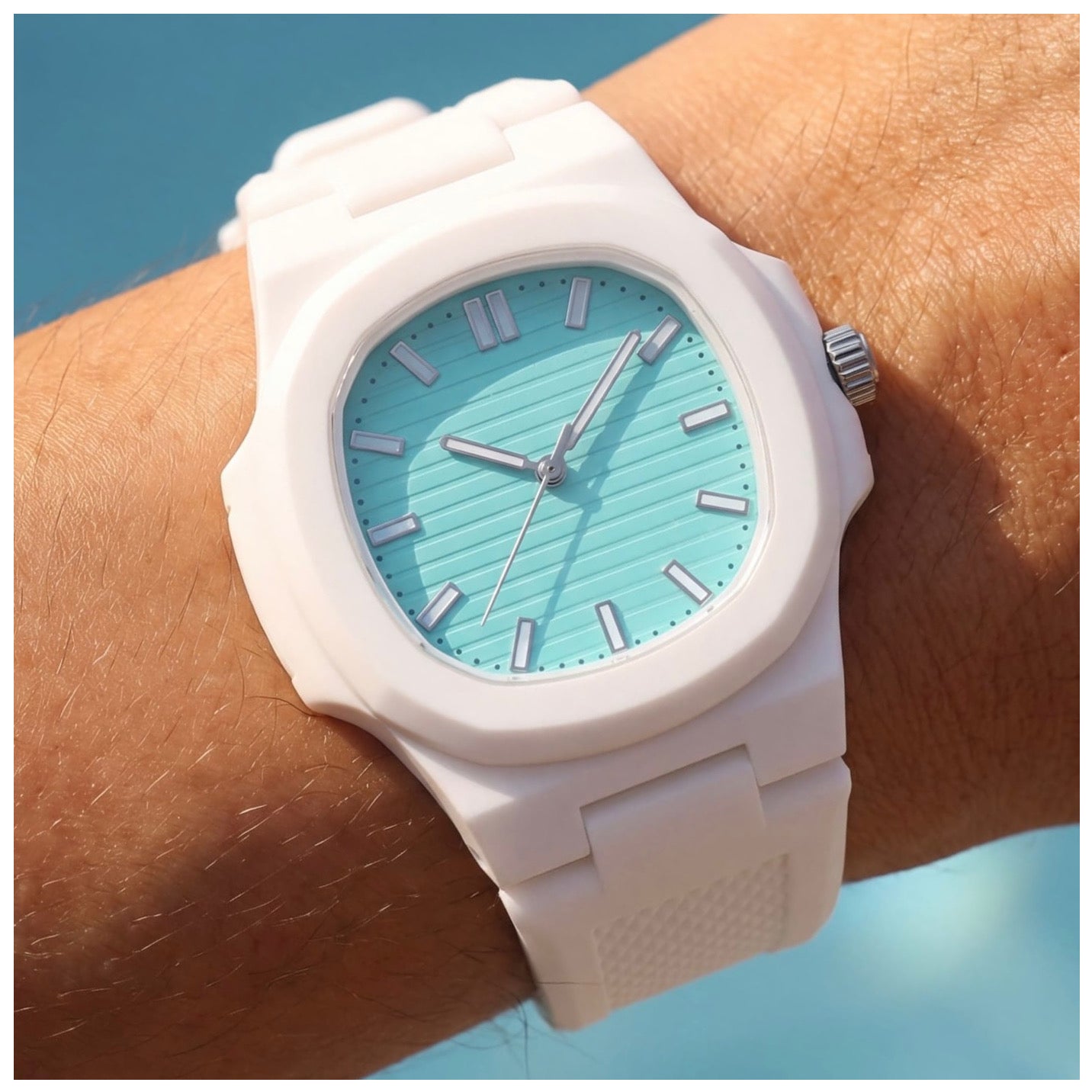 EDELSTAHL "WHITE WRIST" UHR - ICERAIN JEWELRY