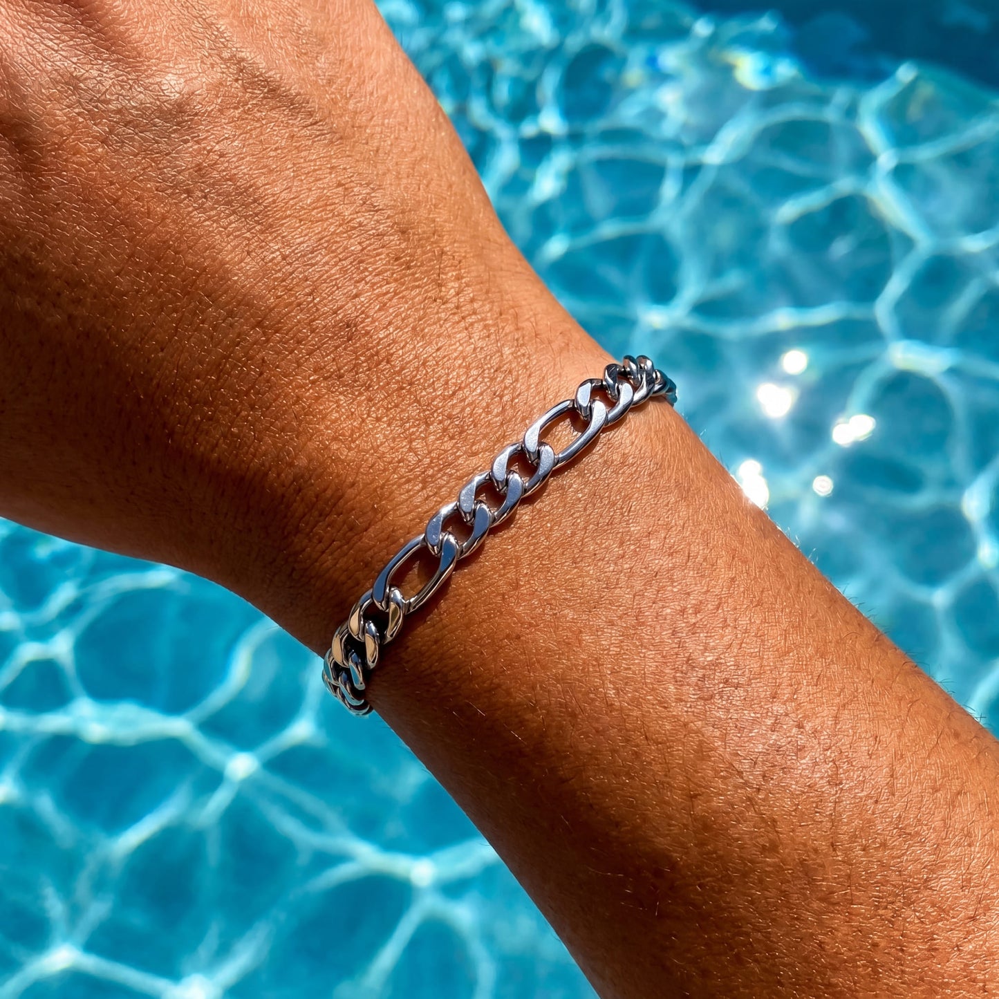 EDELSTAHL 7MM "FIGARO" ARMBAND - ICERAIN JEWELRY