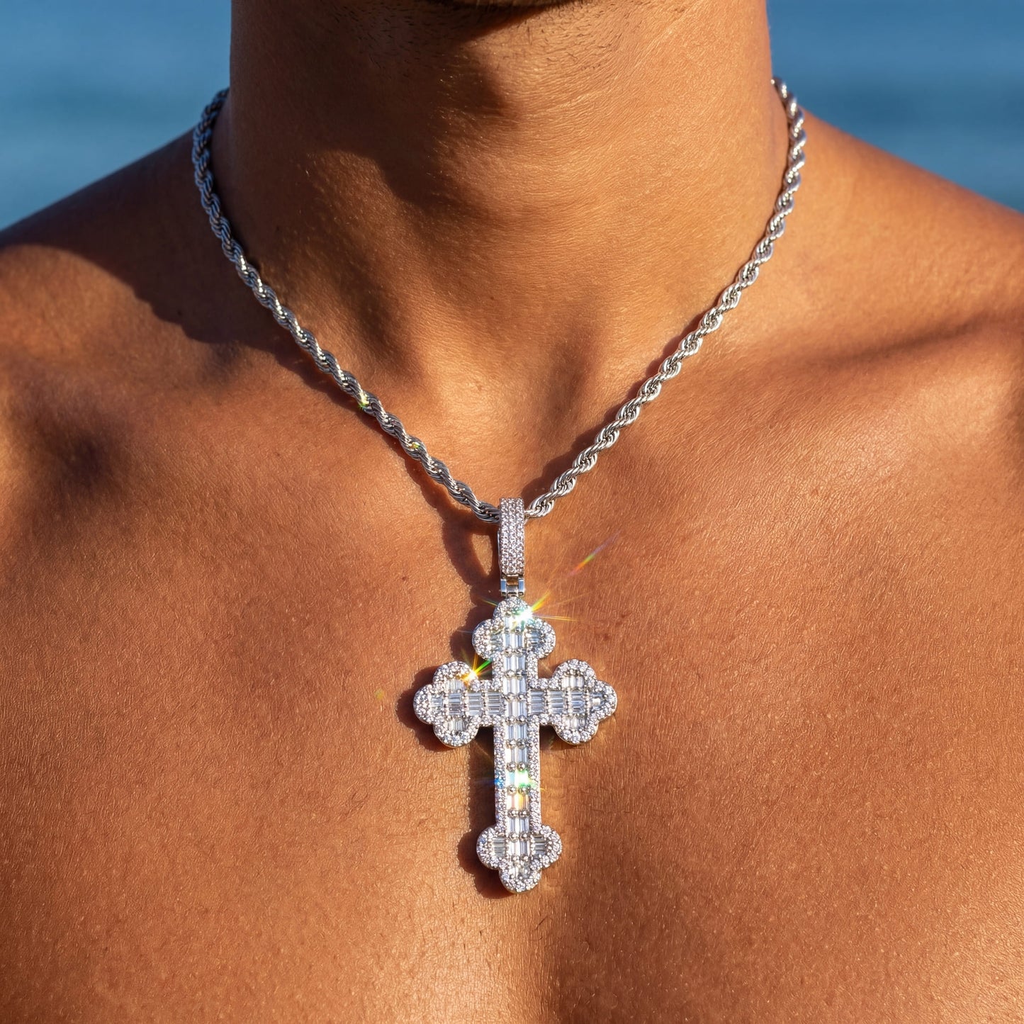 ICED OUT "CROSS V2" KETTE - ICERAIN JEWELRY