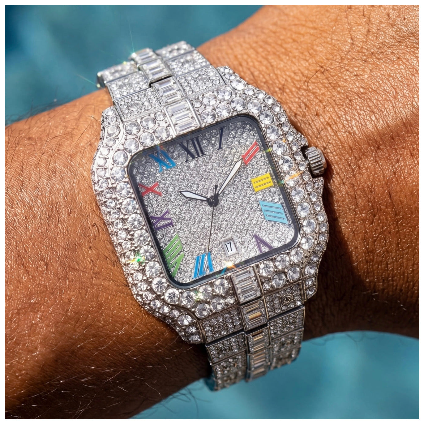 ICED OUT "PIAZZA V4" UHR - ICERAIN JEWELRY