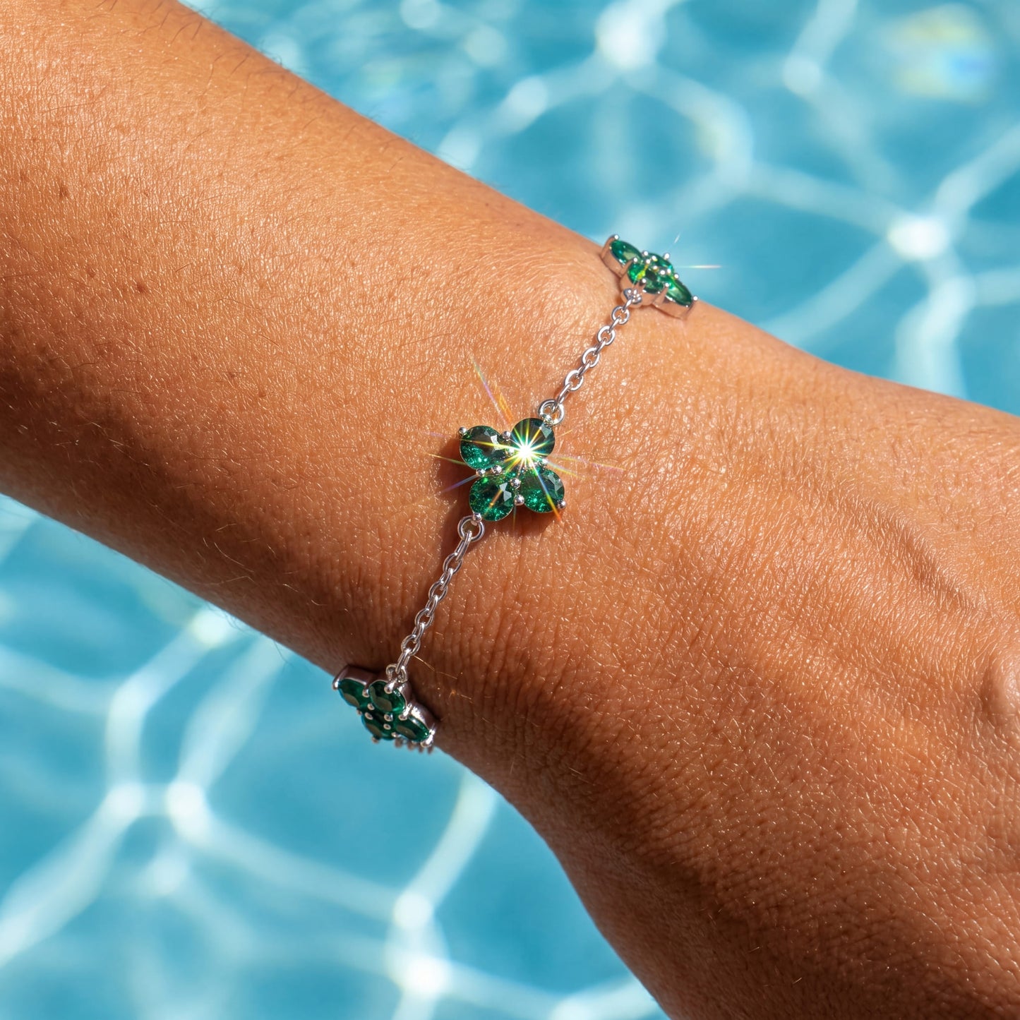 ICED OUT "GREEN CLOVER" ARMBAND - ICERAIN JEWELRY