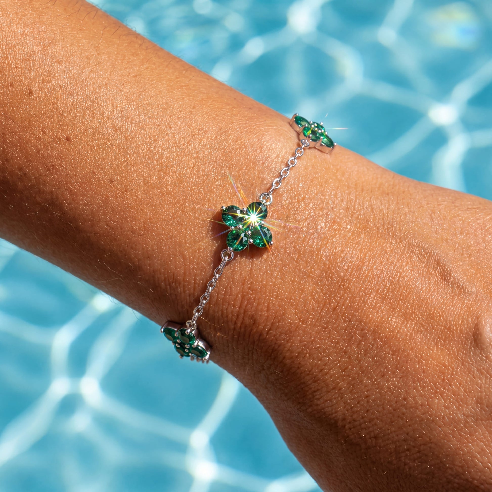 ICED OUT "GREEN CLOVER" ARMBAND - ICERAIN JEWELRY