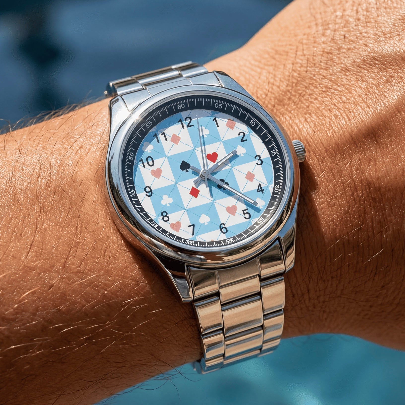 EDELSTAHL "POKER" UHR - ICERAIN JEWELRY