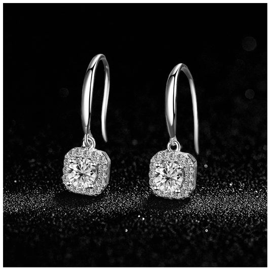 ICED OUT MOISSANITE "HOOP SHINY" WEISSGOLD 925S SILVER OHRRINGE - ICERAIN JEWELRY