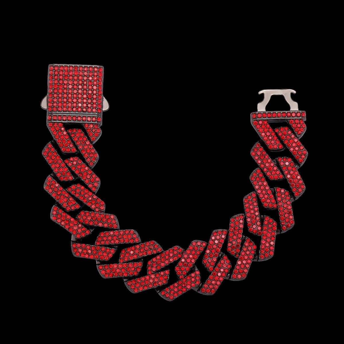ICED OUT 20MM "RED PRONG CUBAN" ARMBAND - ICERAIN JEWELRY