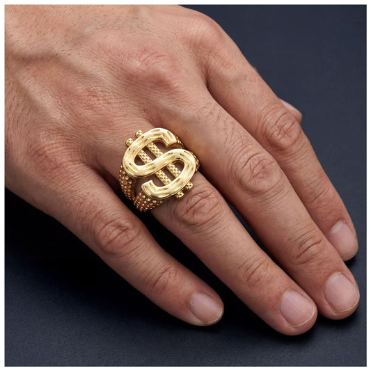 EDELSTAHL "GOLD DOLLAR" RING - ICERAIN JEWELRY