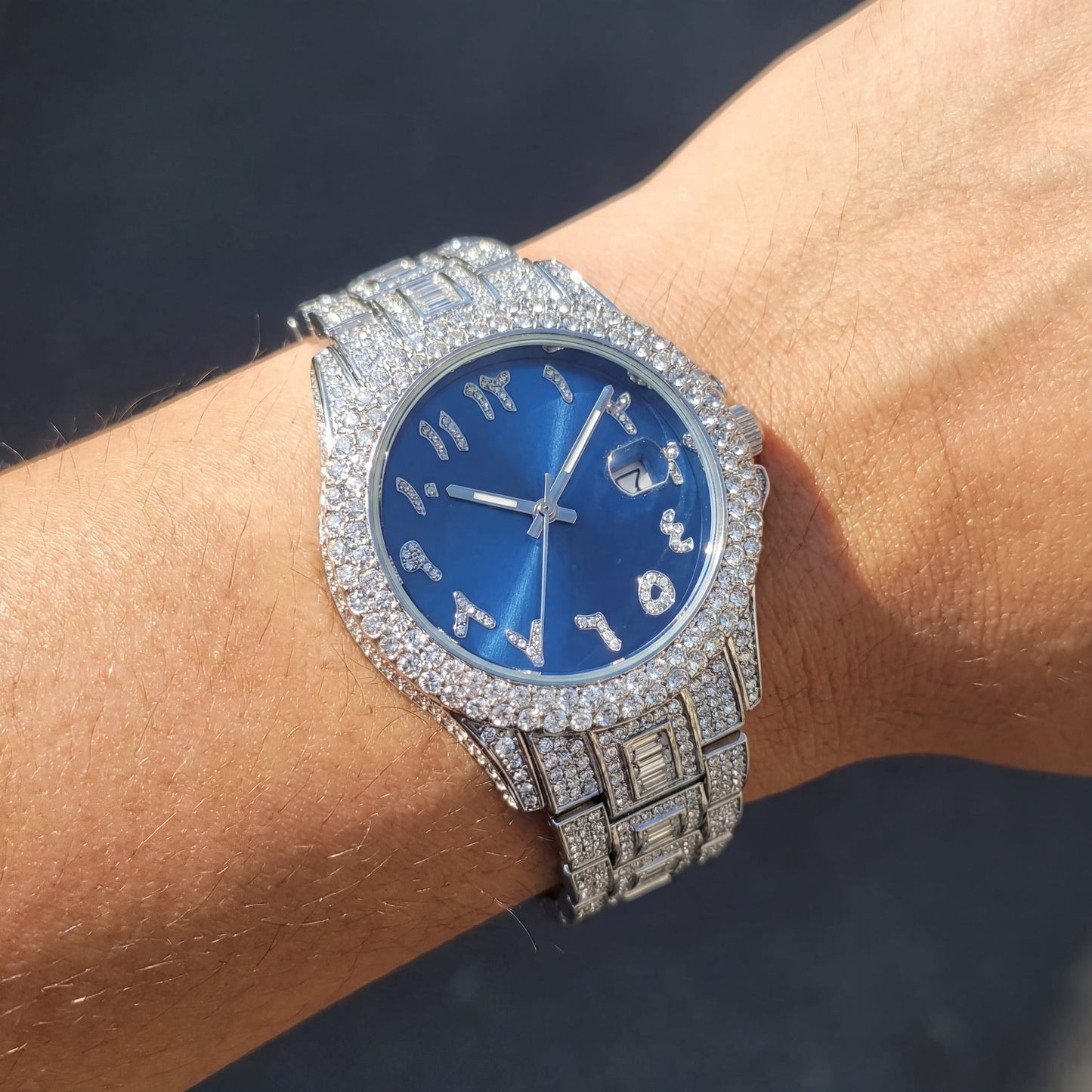 ICED OUT "ARABIC" UHR - ICERAIN JEWELRY