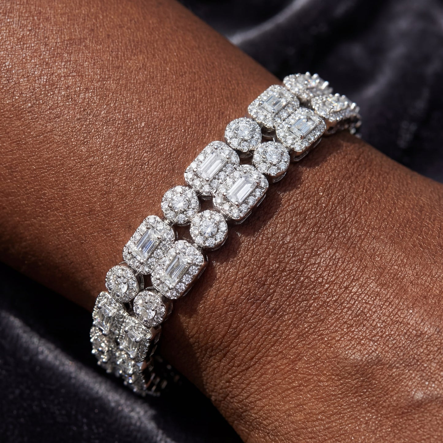 ICED OUT 10MM "DOUBLIX CUBAN" ARMBAND - ICERAIN JEWELRY