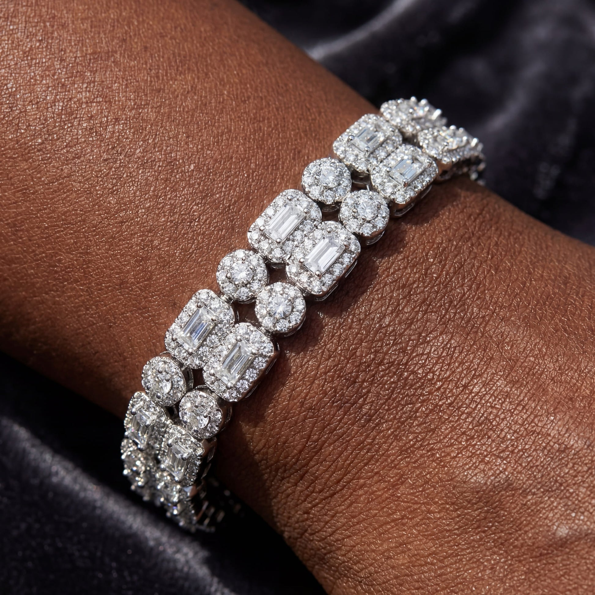 ICED OUT 10MM "DOUBLIX CUBAN" ARMBAND - ICERAIN JEWELRY