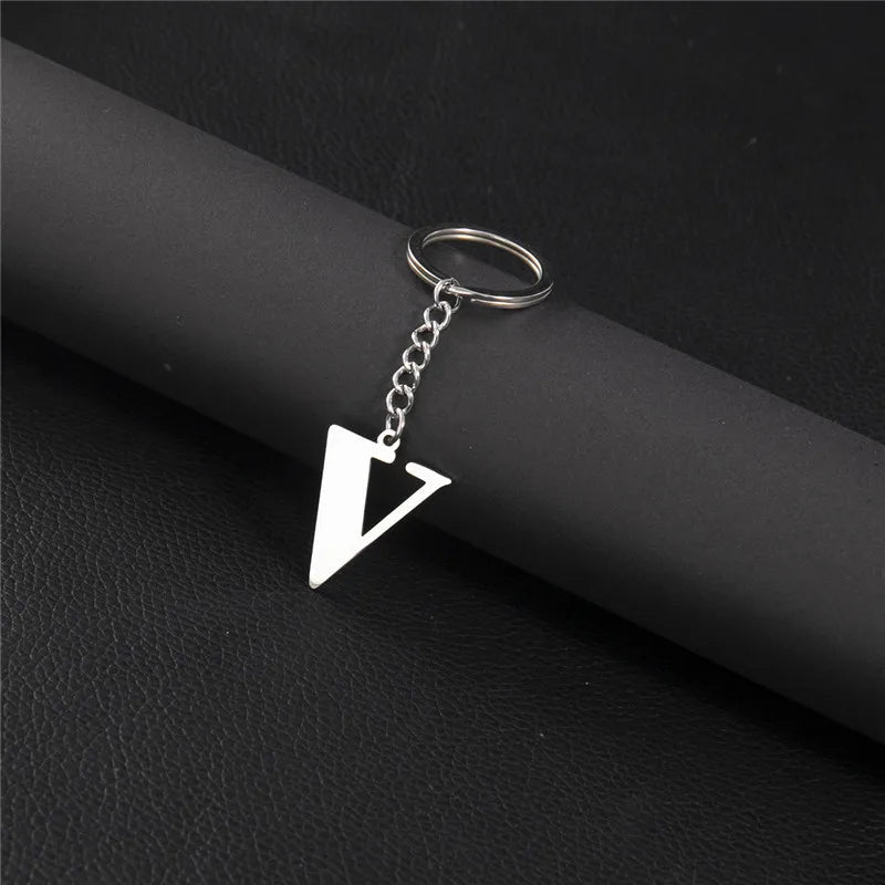 PERSONALISIERTER EDELSTAHL ANFANGSBUCHSTABE "FLISH" SCHLÜSSELANHÄNGER - ICERAIN JEWELRY