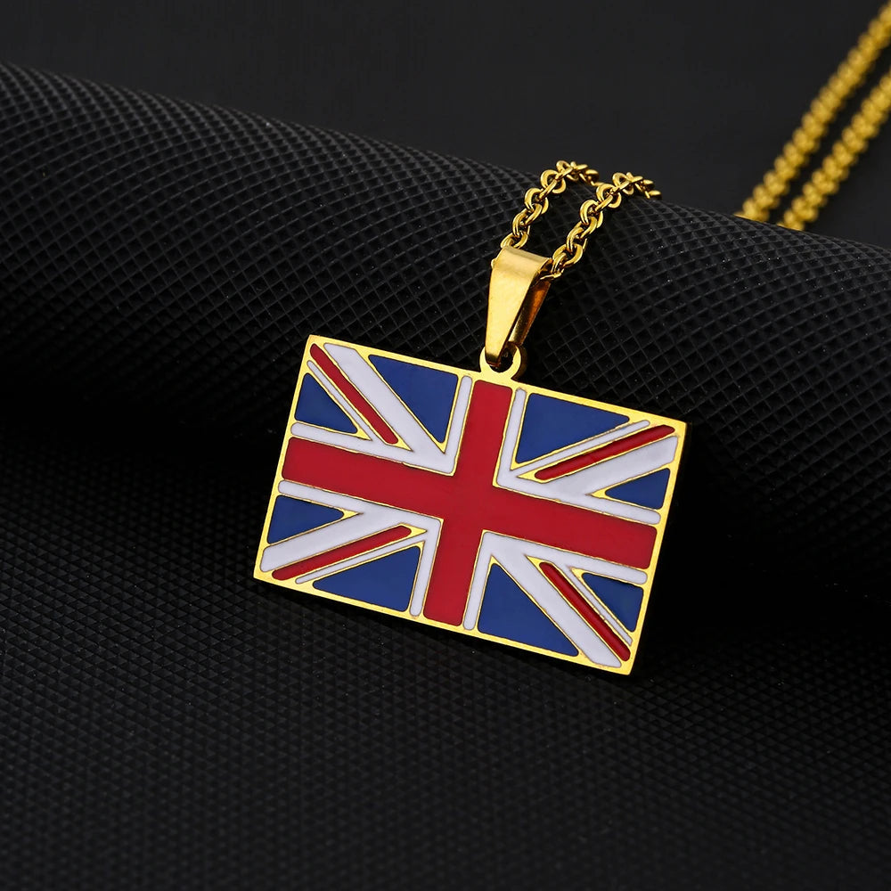 EDELSTAHL "UNITED KINGDOM FLAG" LÄNDERKETTE - ICERAIN JEWELRY