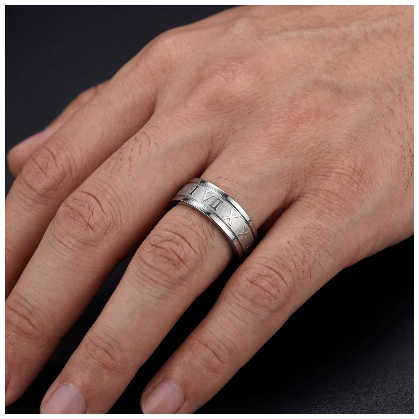 EDELSTAHL "SILVER ROMA" RING - ICERAIN JEWELRY