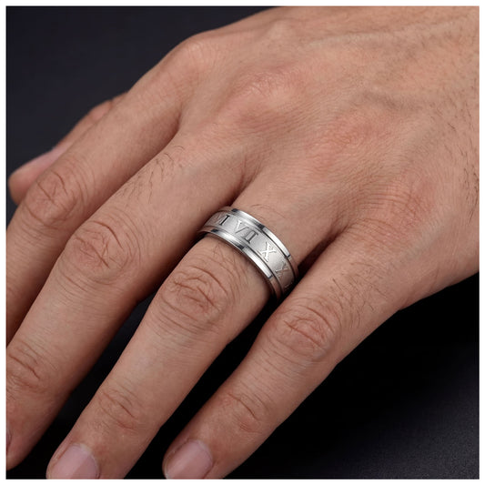 EDELSTAHL "SILVER ROMA" RING - ICERAIN JEWELRY