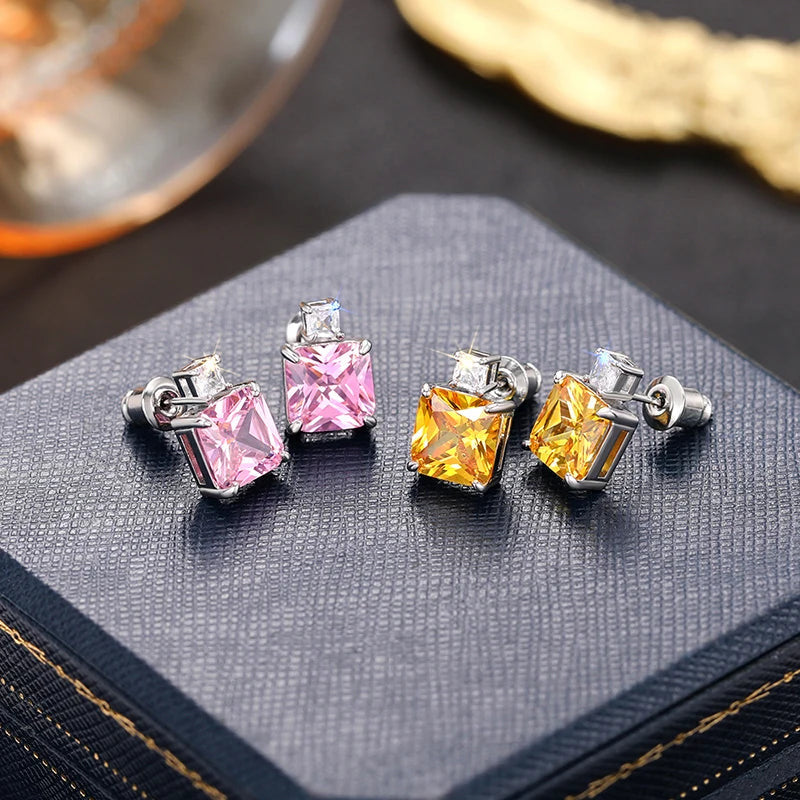 ICED OUT "PINK PRINZESKO" OHRRINGE - ICERAIN JEWELRY