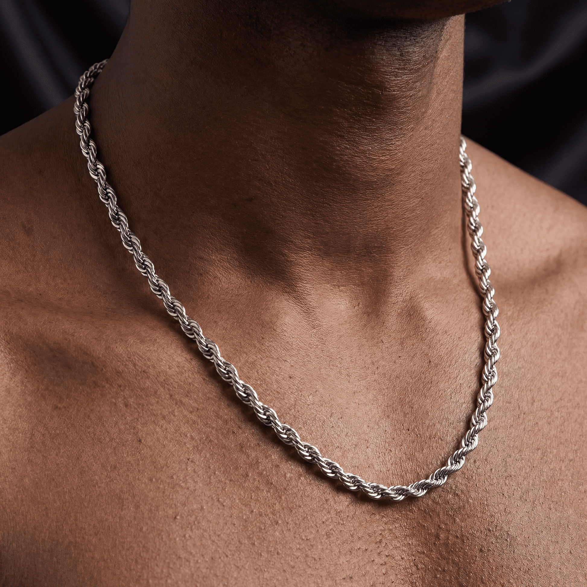 SALE | EDELSTAHL 2MM 45CM "SILVER ROPE" KETTE - ICERAIN JEWELRY