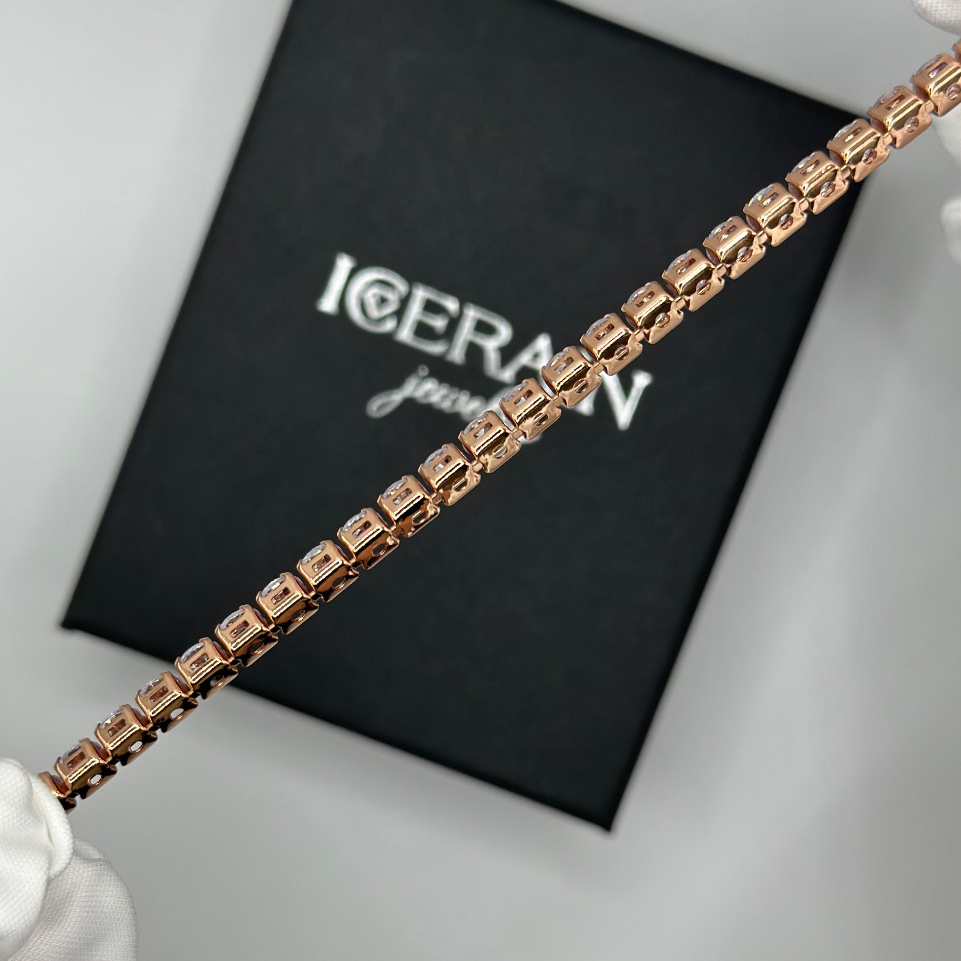 Luxus Iced Out "Rosegold Tennis" Armbänder - ICERAIN JEWELRY