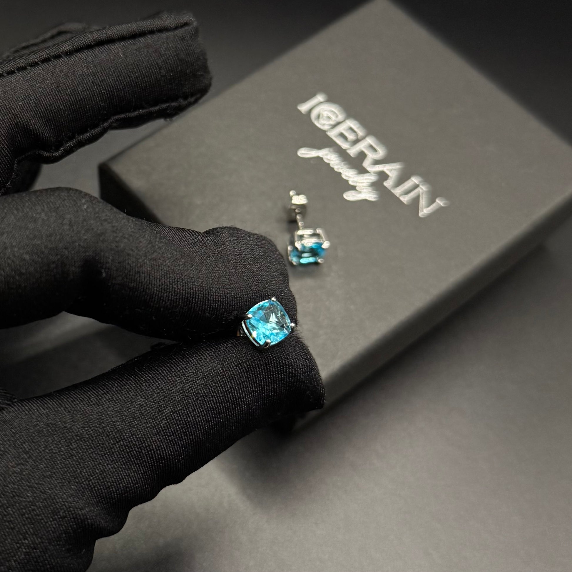 ICED OUT "SKYBLUE VERSAILLE" OHRRINGE - ICERAIN JEWELRY
