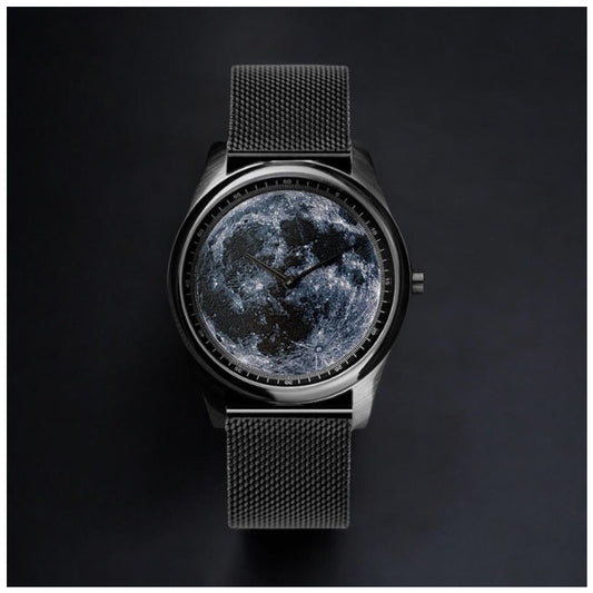 Luxus Designer Edelstahl "Moon" Uhr - ICERAIN JEWELRY