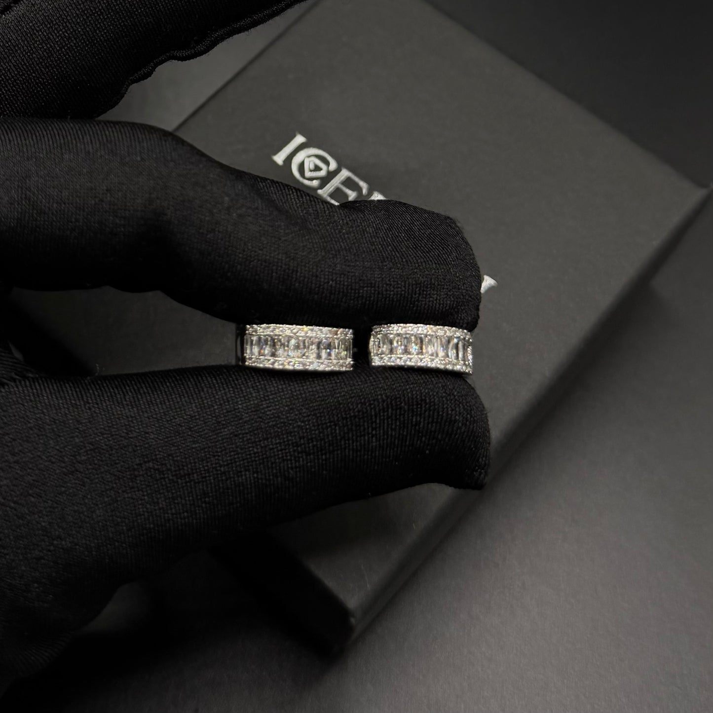 ICED OUT "SILVER CREOLES V2" OHRRINGE - ICERAIN JEWELRY