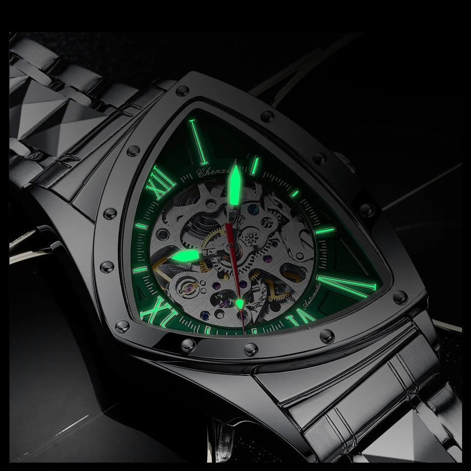 EDELSTAHL AUTOMATIK "TRIANGLAR V2" UHR - ICERAIN JEWELRY