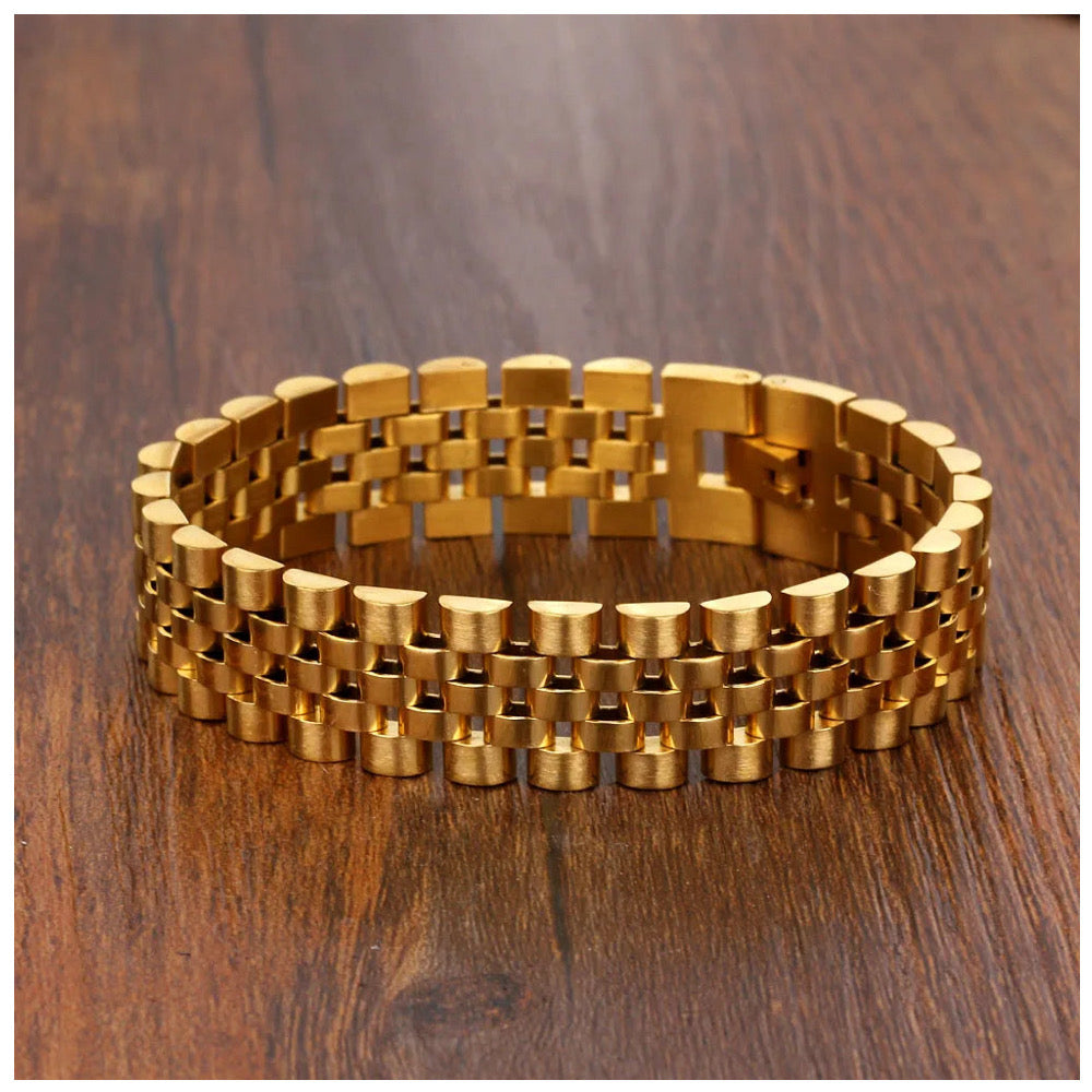SALE | EDELSTAHL 15MM "GOLD JUBILEE" ARMBAND - ICERAIN JEWELRY