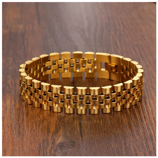 SALE | EDELSTAHL 15MM "GOLD JUBILEE" ARMBAND - ICERAIN JEWELRY