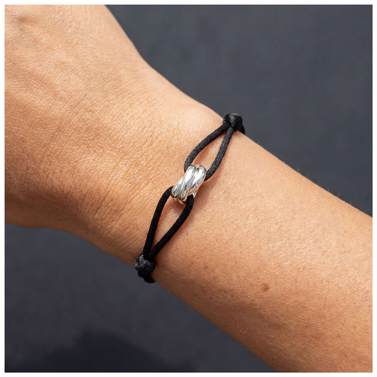 STOFF/EDELSTAHL "TRICOLOR" ARMBAND - ICERAIN JEWELRY