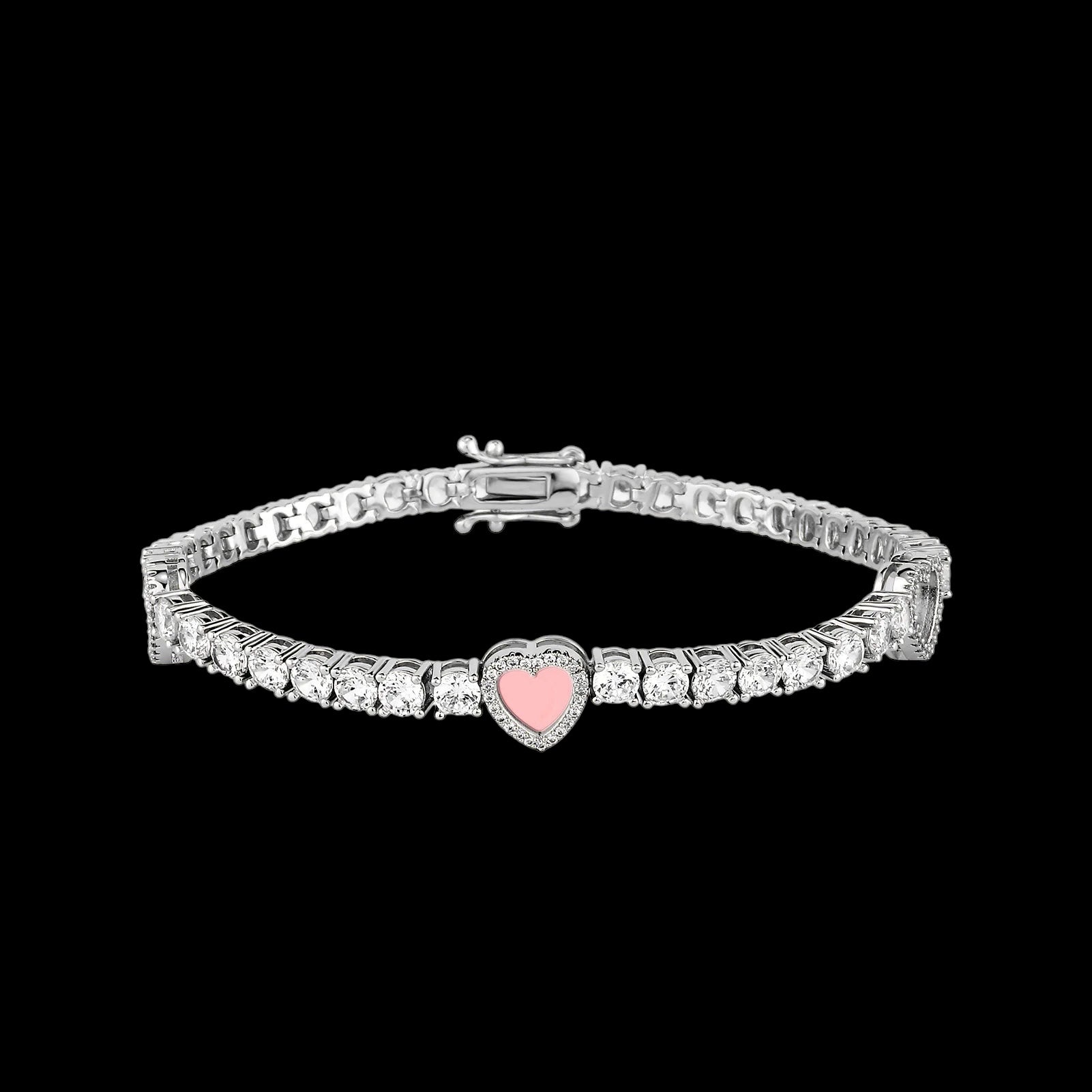ICED OUT "HEART CLOVER TENNIS" ARMBAND - ICERAIN JEWELRY