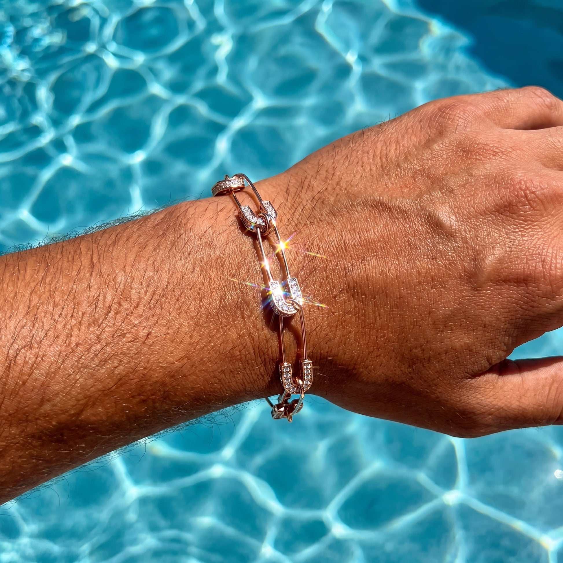 ICED OUT "PIN" ARMBAND - ICERAIN JEWELRY